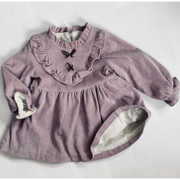 Boutique Corduroy Fleece Peasant Dress